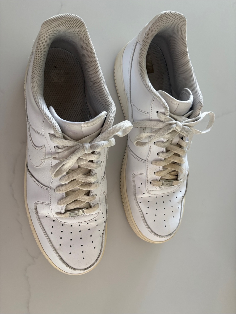 Nike White Low-Top Air Force 1’s Men's Sneakers